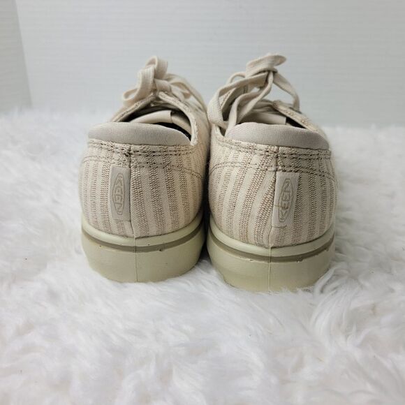 Keen Elsa IV Women’s 9 Beige Stripe  Canvas Lifestyle Sneakers 1023159 - Picture 4 of 10